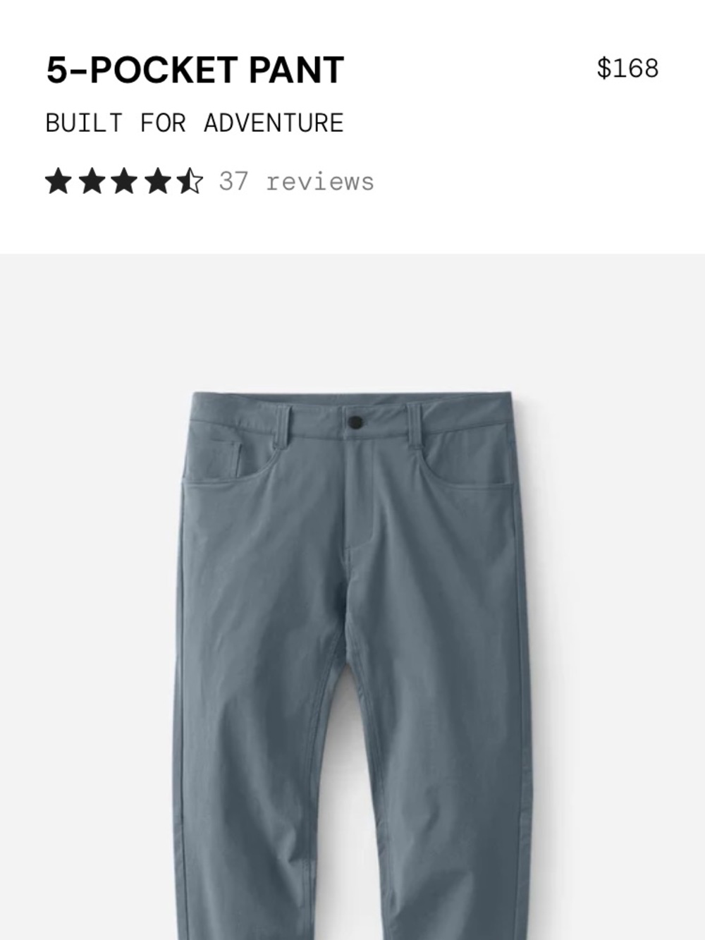 Ten Thousand Mens 5-Pocket Pant in zodiac $168